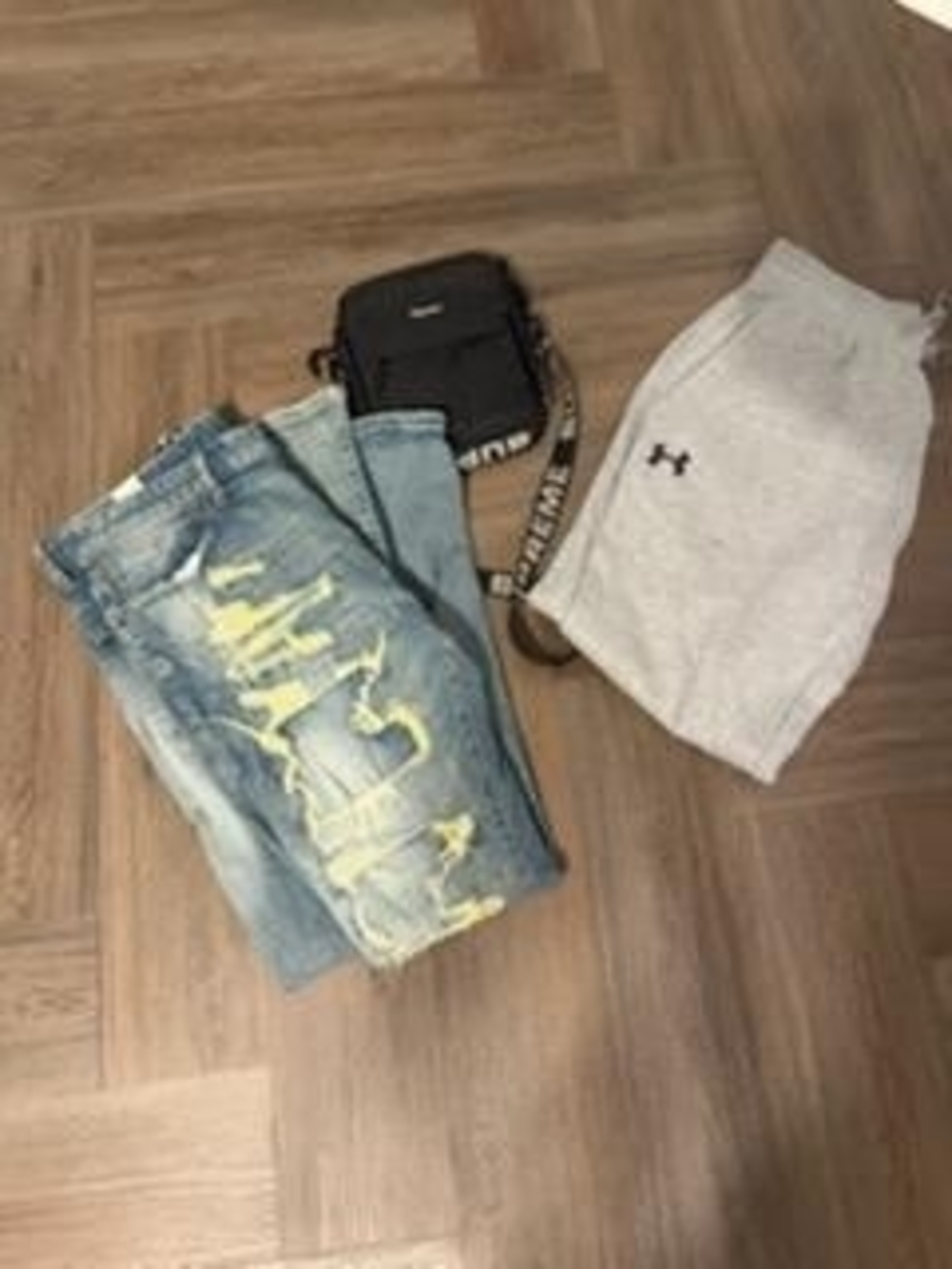 Under Armour Light Gray Athletic Sweat Shorts with Logo